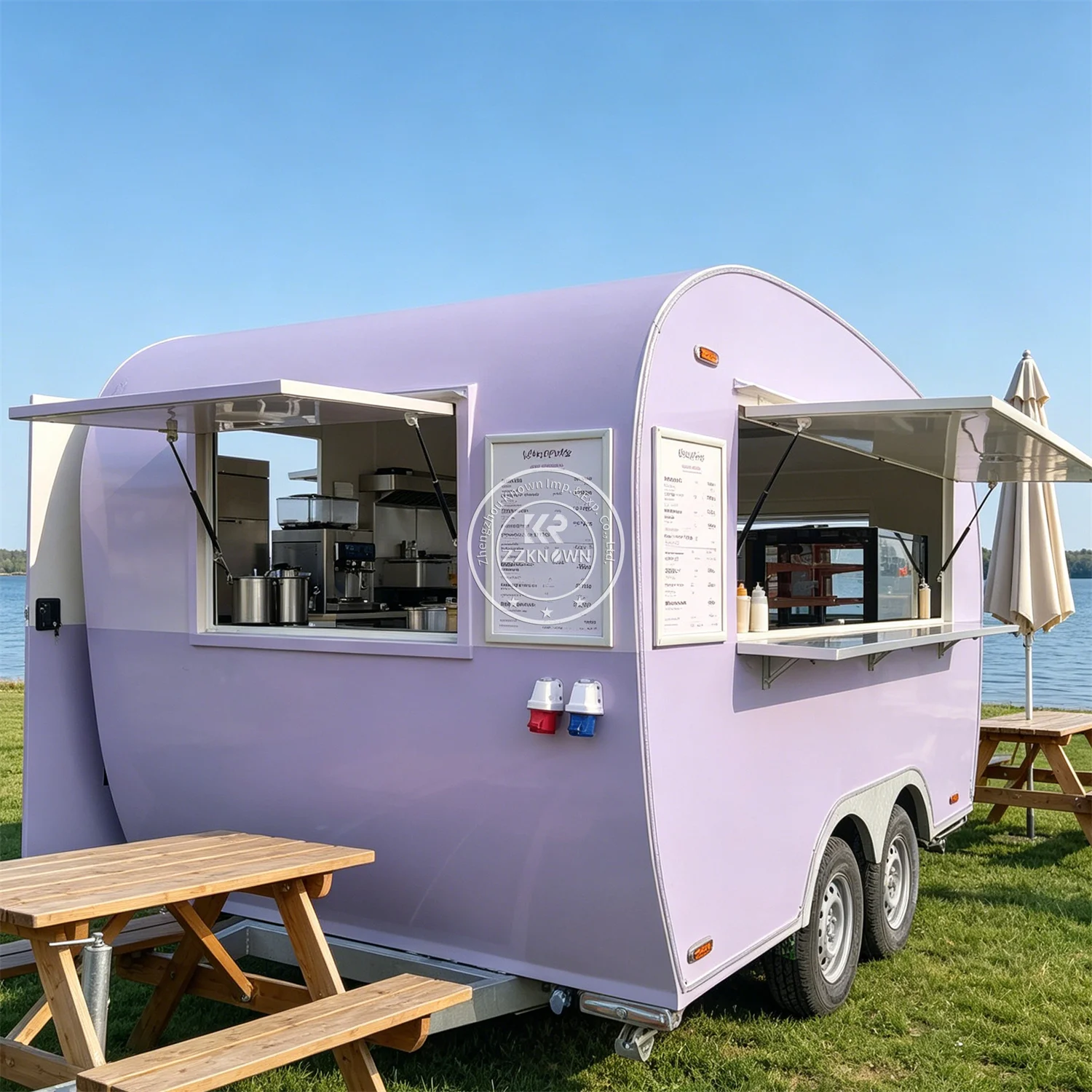 

Concession Street Food Truck Mobile Catering Trailer Outdoor Pizza Burger Ice Cream Cart Customized Fast Food Trailer For Sale
