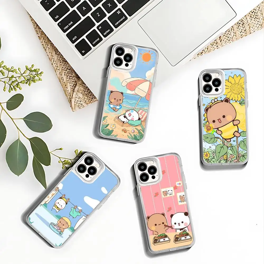 

Cartoon Cute BuBu DuDu Phone Case For iPhone 17,16,15,14,13,12,11 Pro,Max,Plus,X,XS,XR,SE4,E Mini Transparent Soft Cover