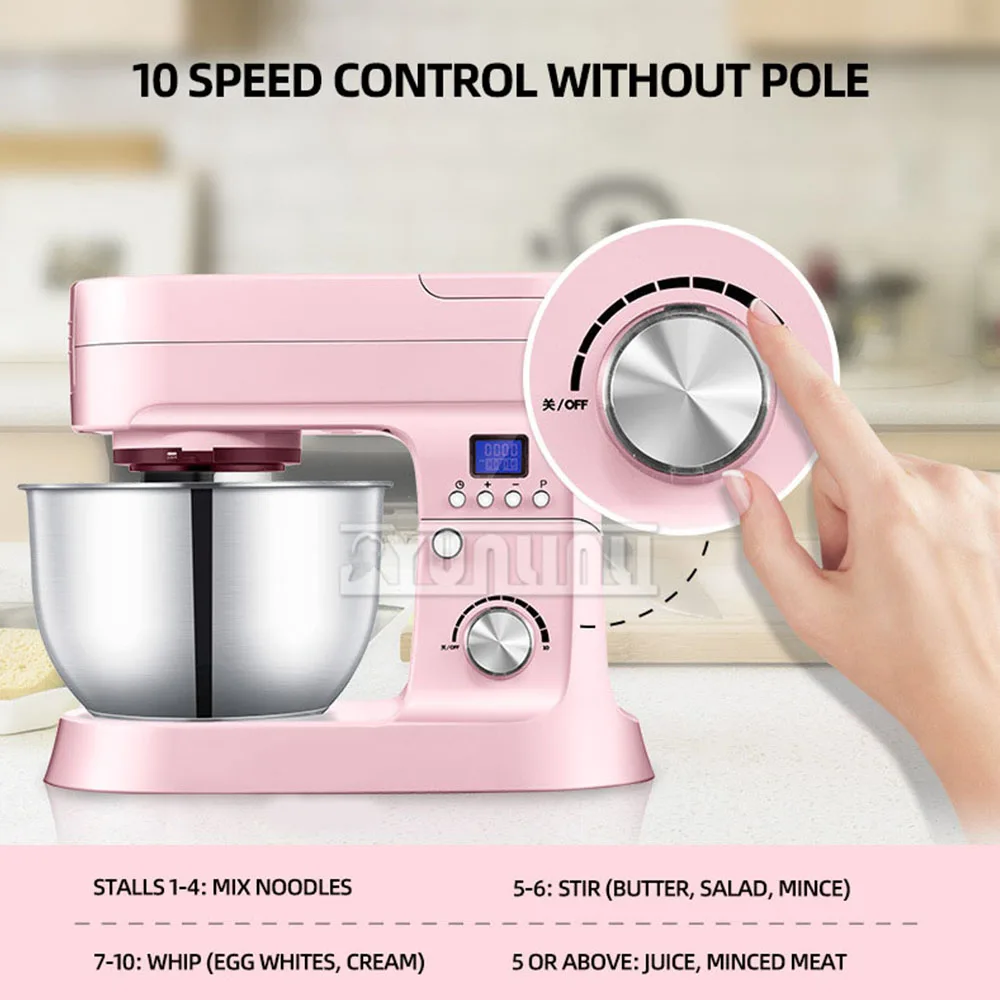 2025 ASM-PE1210A خلاط طعام المطبخ المنزلي خلاط العجين الأوتوماتيكي التجاري آلة الشيف متعددة الوظائف