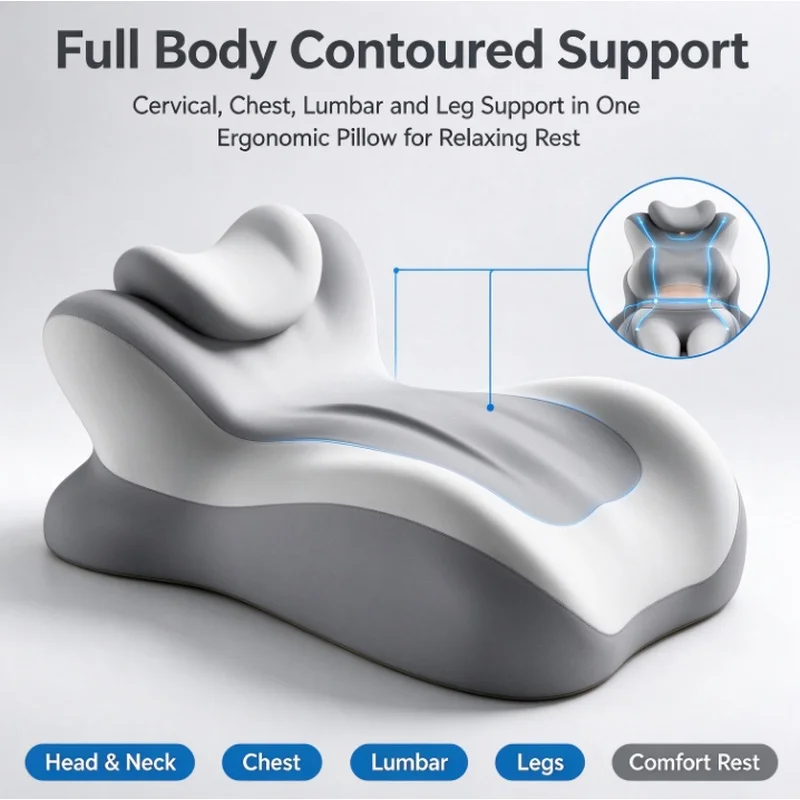 Stocking Stuffers Christmas Gift Multifunctional Memory Foam Prone Reading Pillow Relieve Neck Arm Fatigue Removable Headrest