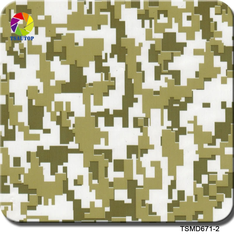 

TSAUTOP 0.5m*2m/10m TSMD671-2 digital camo patterns water transfer film hydrographic film