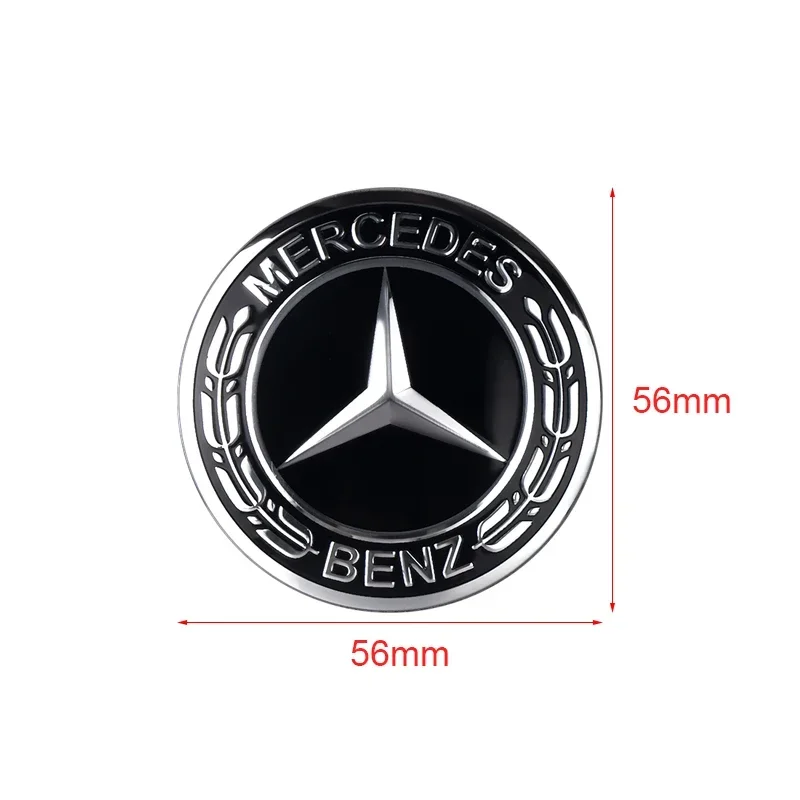 4 pieces 56MM Car Wheel Center Covers Stickers Hub Caps Sticker For MERCEDES BENZ AMG W204 W213 W205 W124 W220 W222 C180 C200