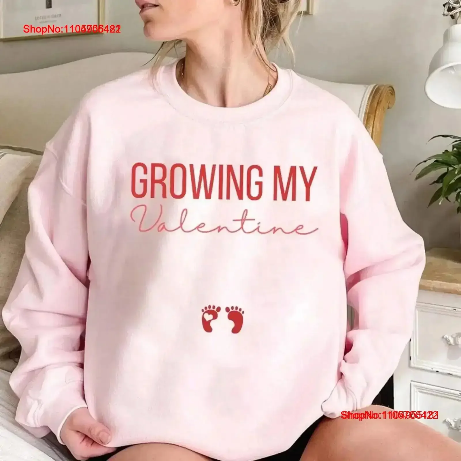 Growing My Little Valentine Pregnancy T Shirt Pregnant Valentines Announcement vintage Washed Versatile Comfortable Stretched