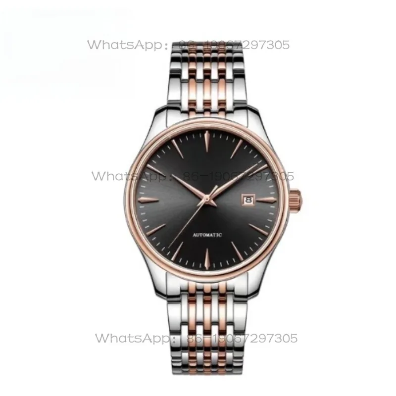 Automatic mechanical watch men's classic waterproof calendar through the bottom business gift men's watch