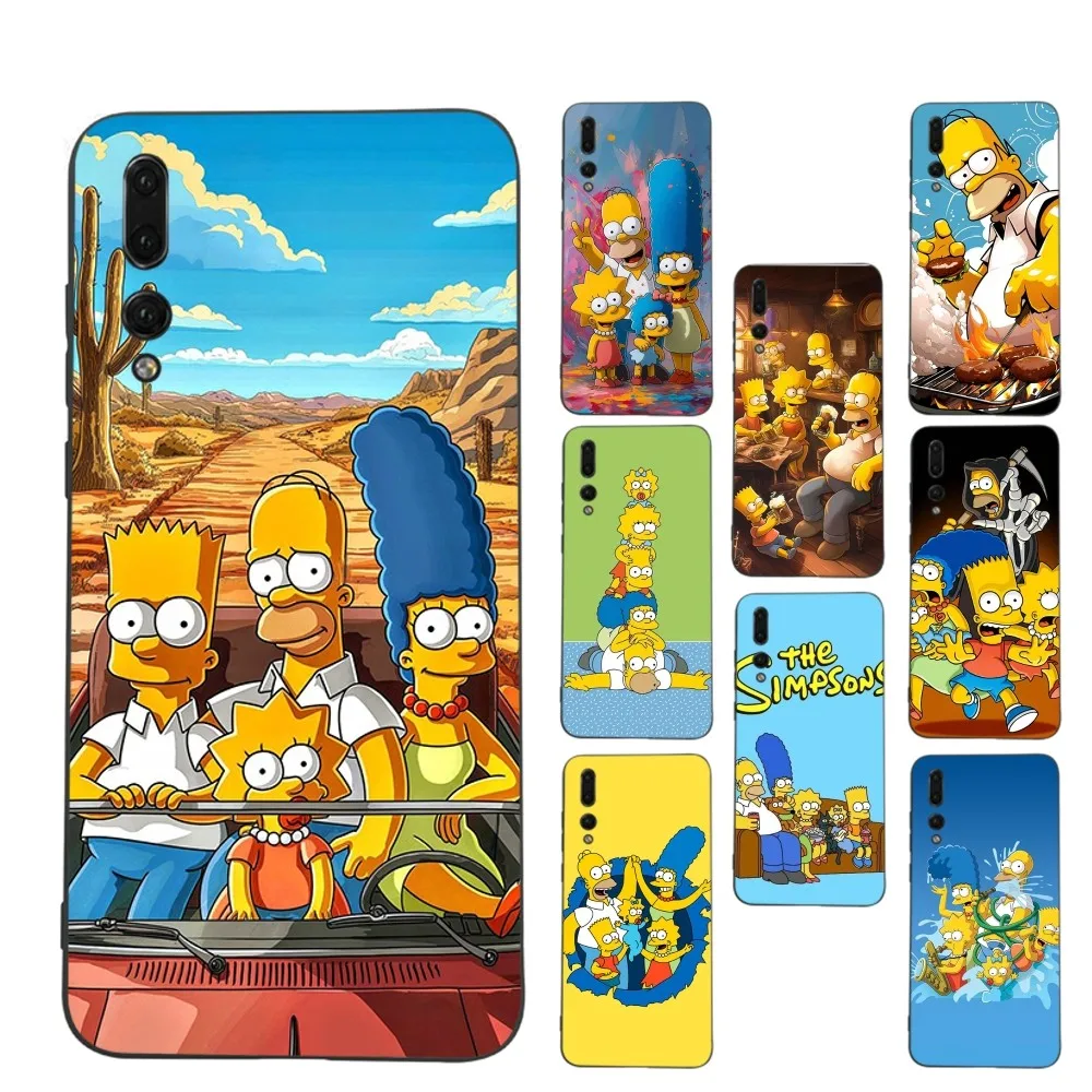 Funda de teléfono de comedia animada The S-Simpsons para Huawei P 8 9 10 20 30 40 50 Pro Lite Psmart Honor 10 Lite 70 Mate 20lite