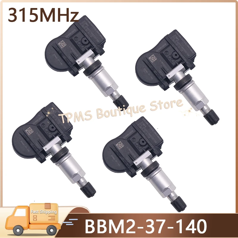 

315MHz 4pcs Tyre Pressure Monitoring System TPMS Sensor BBM2-37-140 For Mazda 2 3 5 6 CX-7 CX-9 MX-5 RX-8 BBM2-37-140B