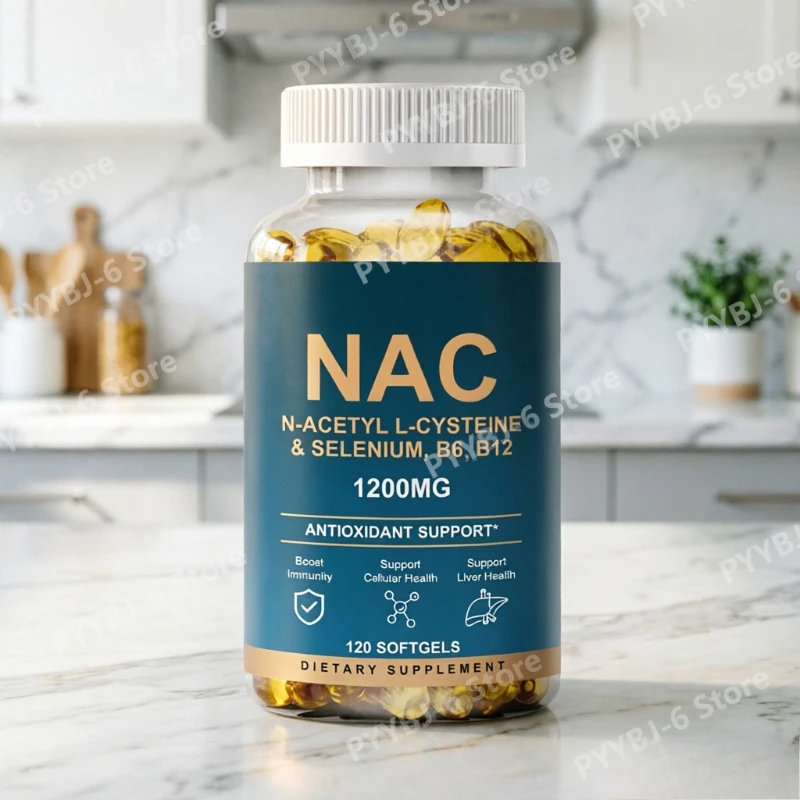 

Капсулы NAC с селеном, витаминами B6 и B12: Мощная антиоксидантная поддержка, ежедневная пищевая добавка для общего оздоровления, 120 капсул