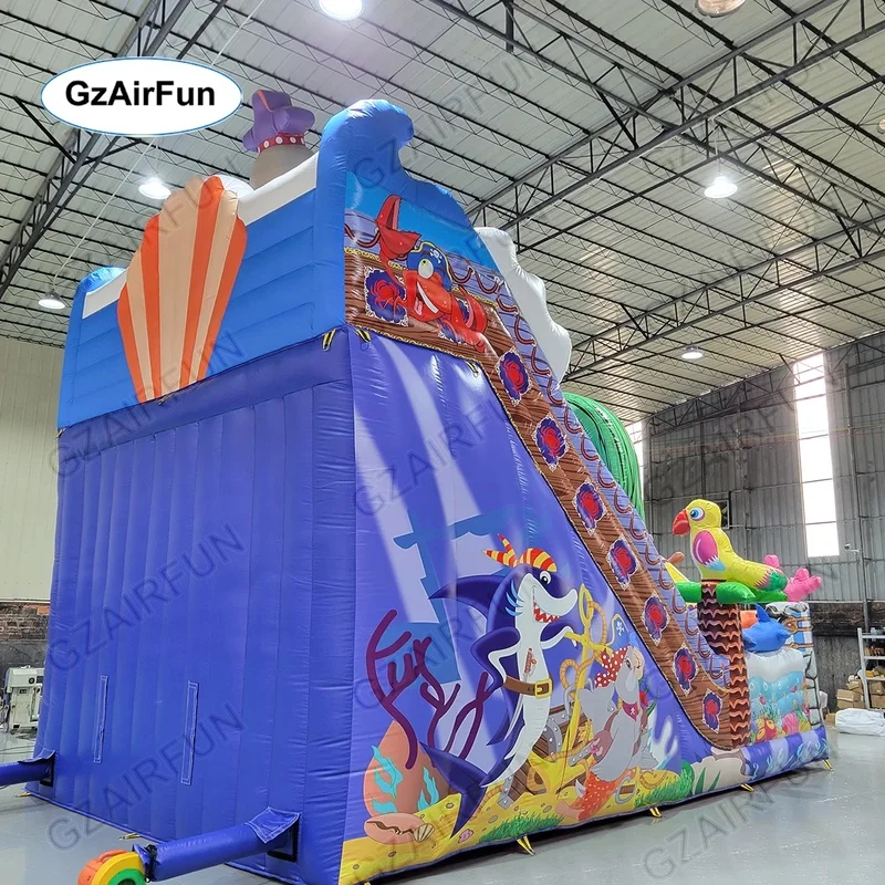 Custom Commercial Large Playground Slide Kids Bouncy Castle Trampoline Double lane Inflatable Slide Outdoor Bouncer image 6