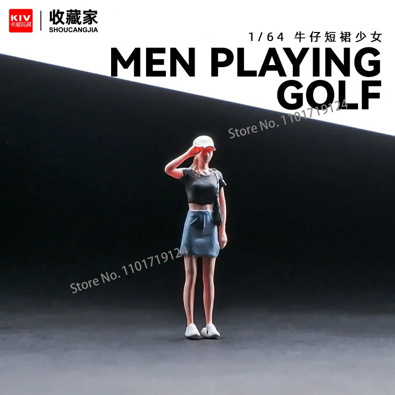 Mini 1/64 City Walk Girl Male Figure Resin Diorama Street Scene Sand Table Character Micro-shooting Prop Model for Car Vehicles