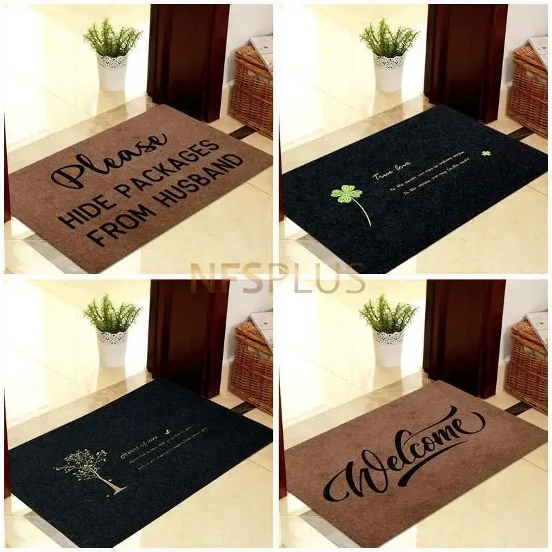 Welcome Home Floor Mat Decoration Carpet Non-slip Easy Clean Kitchen Area Rug Living Room House Office Washable Welcome Doormats