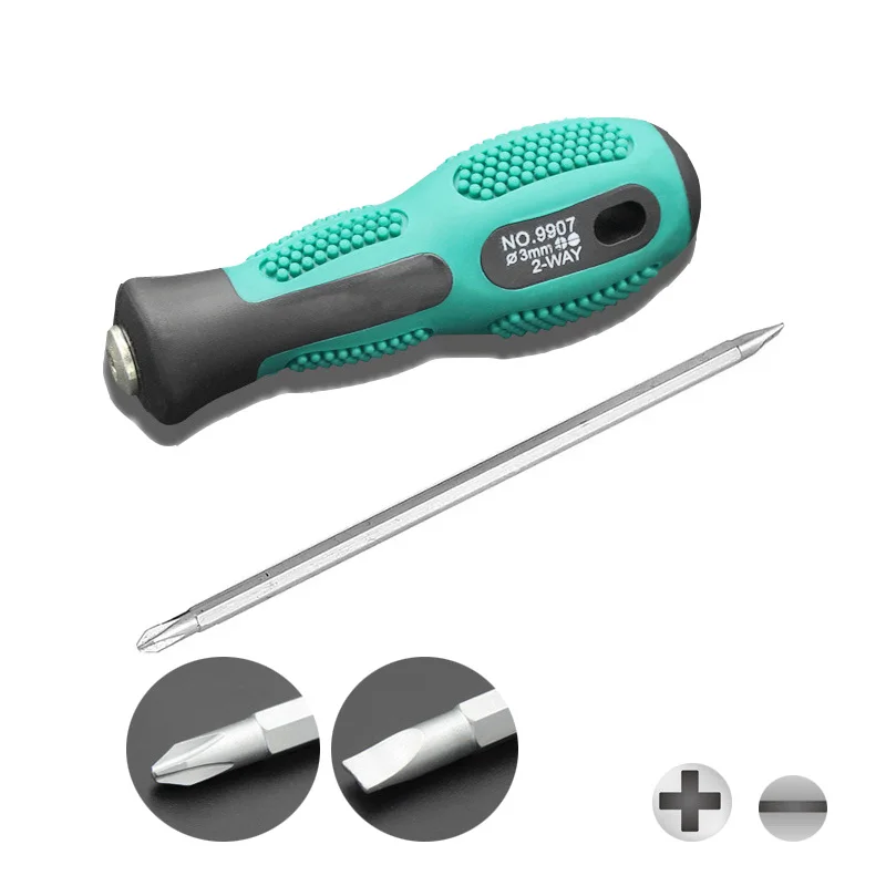 1PC Dual-use Slotted Cross Screwdriver Handle Bolt Driver Screwdriver 3x75mm Home Garden Tools Workshop Equipment Nutdrivers