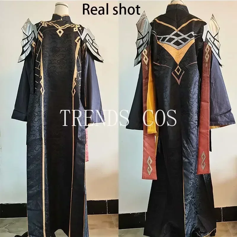 Textured Fabric Game Lantern Rite Zhongli Morax Cosplay Costume Echoes of The Heart Morax Archon War Zhong Li Outfits Wig Comic