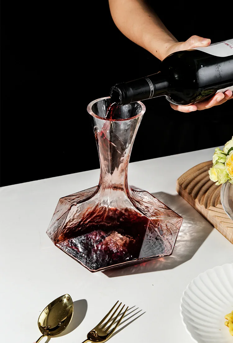 

1300ML Wine Decanters Carafe Set Luxury Handmade Crystal Red Wine Brandy Champagne Glasses Decanter Bottle Jug Pourer Aerator