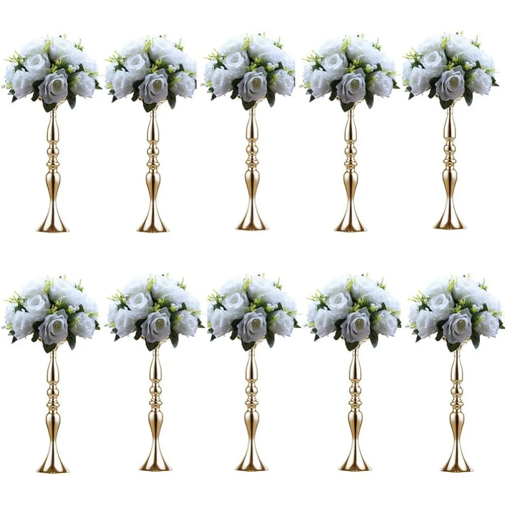 Vases for Centerpieces 10 Pcs Gold Vases Wedding Centerpieces for Centerpiece Decor (Gold Flower Vase 19.7