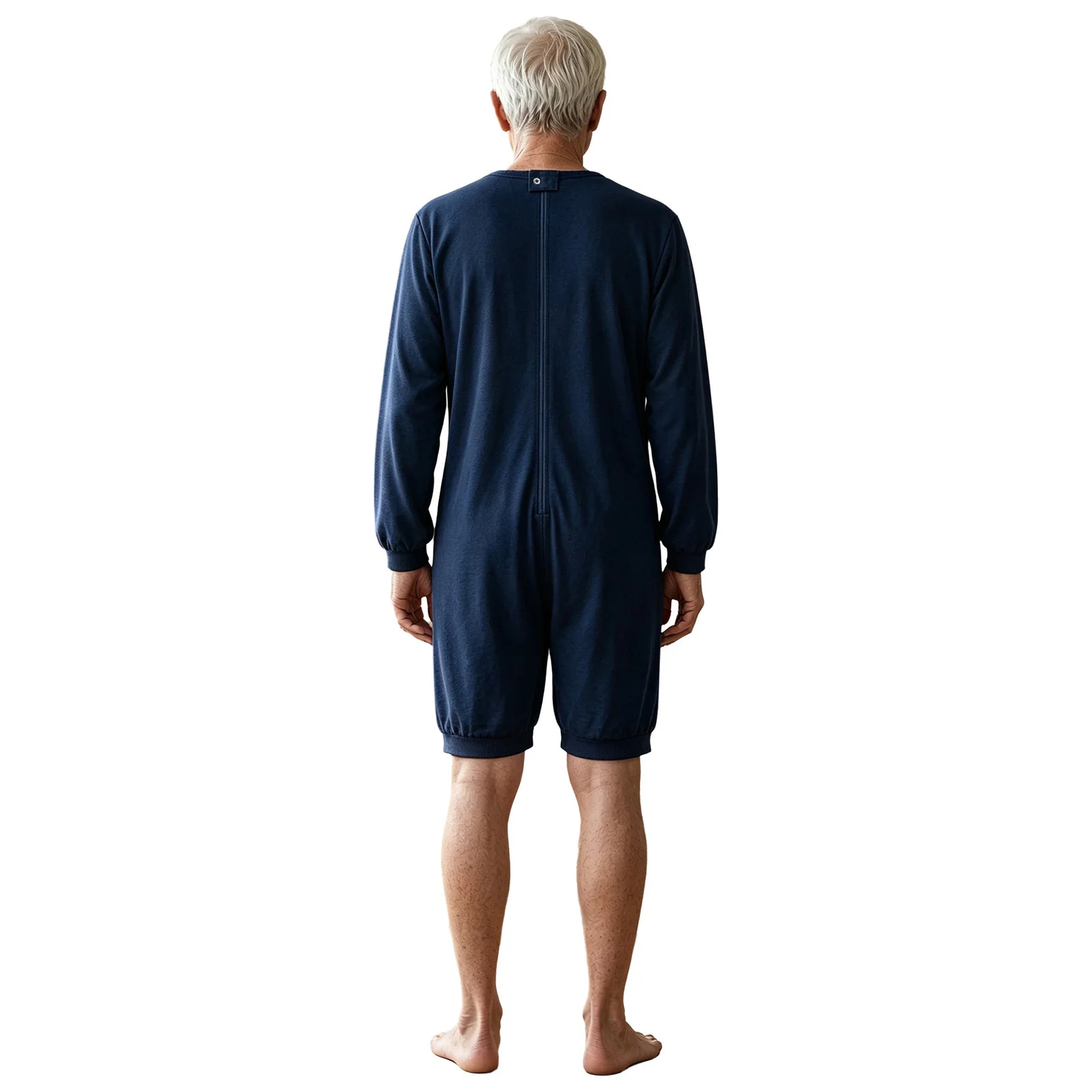 Women Men Elderly Anti-strip Adaptive Jumpsuit Back Zipper Bodysuit Autistic Adults Special Needs Clothng Homewear Sleepwear