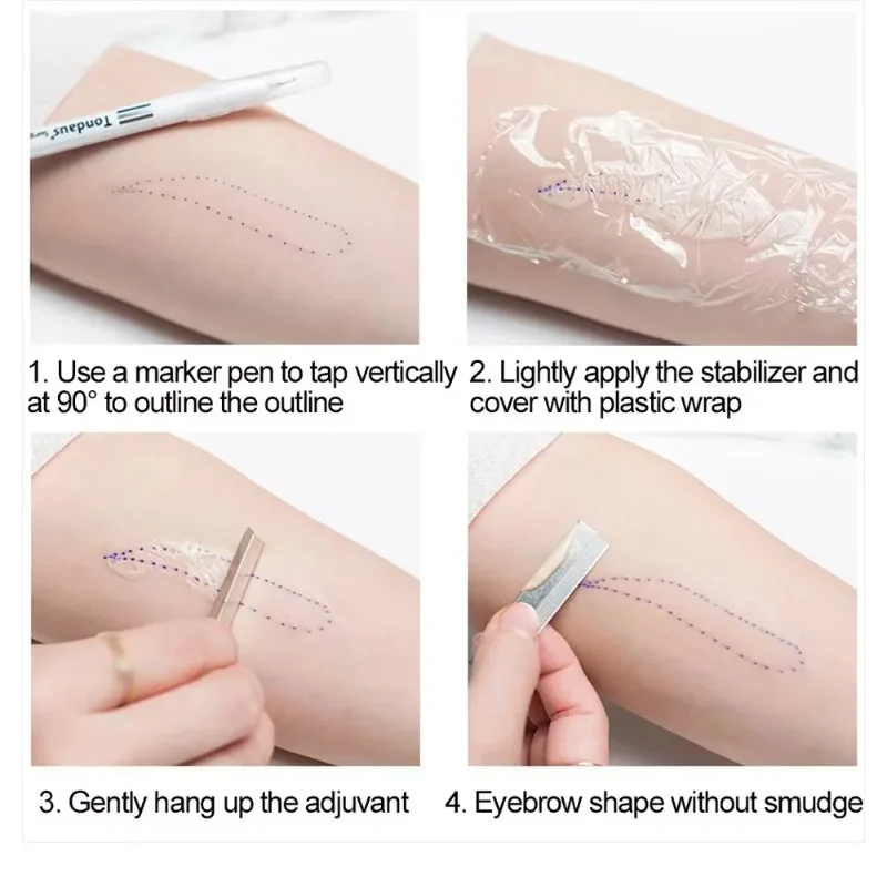 Surgical Skin Marker Eyebrow Tattoo Pen Eye Brow Pencil With Measuring Ruler Microblading Pen Permanent Makeup Tattoo Accesories