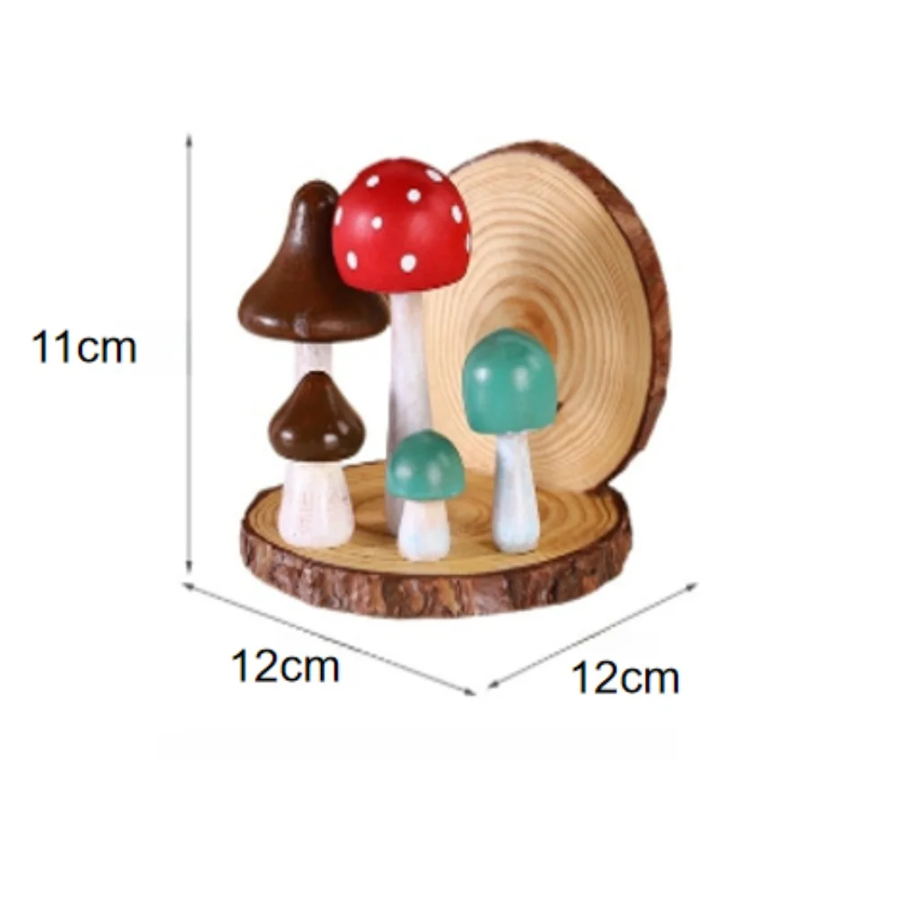 Creative Mushroom Holder Made of Solid Wood for Home Kitchen Living Room For FOREST Decor 12cm x 12cm x 11cm Creative