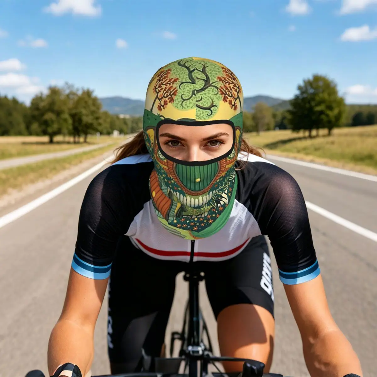 Visit The Shine Poster Breathable Thin Balaclava Full Face Mask Sun Protection Neck Gaiter For Motorcycle Fishing Outdoor