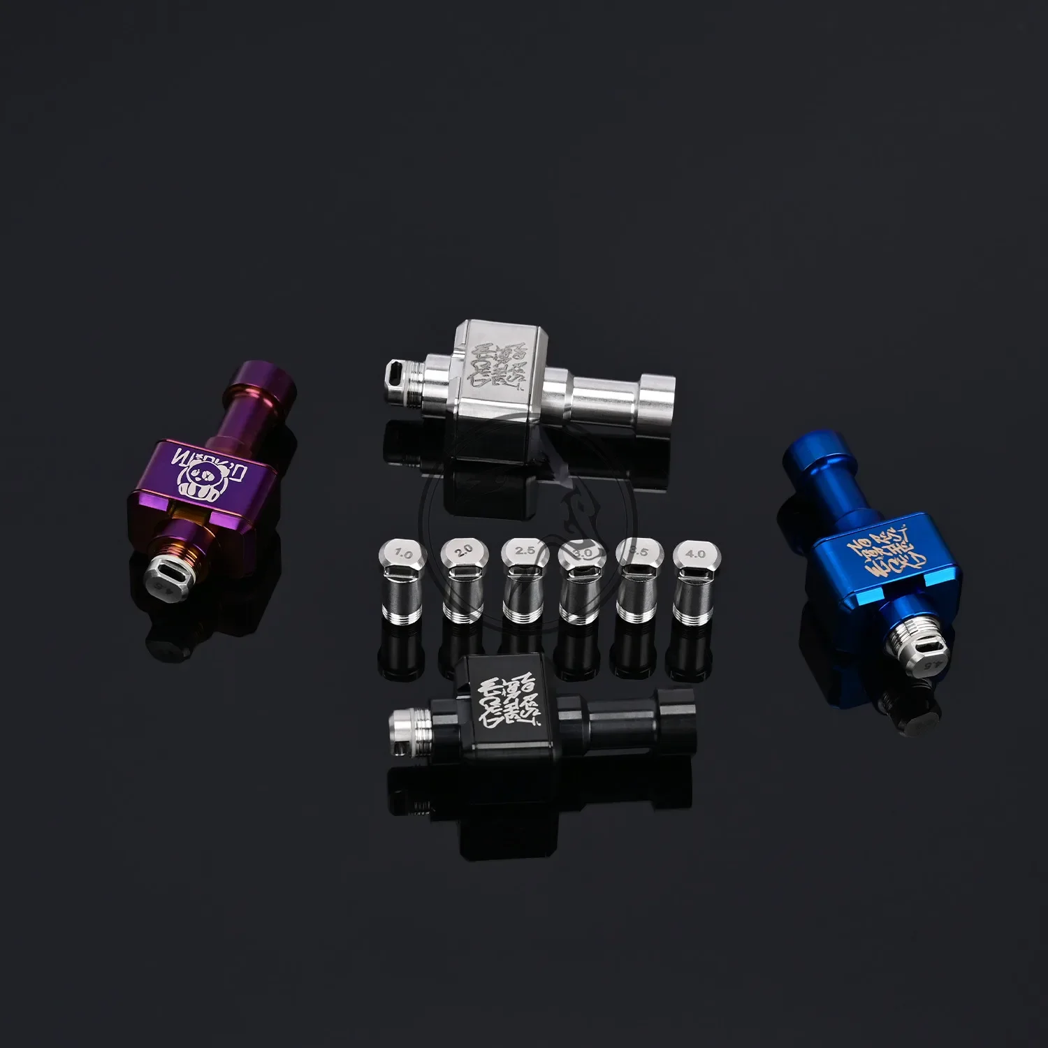 Wolfcoolvape Wick'd Reviv'D RBA Bridge 316SS رذاذ قابل لإعادة البناء لصندوق Vape Billet BB Boro Mod مع مجموعة دبابيس تدفق الهواء