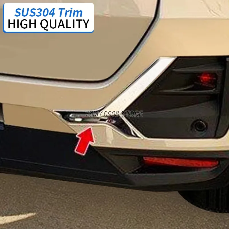 2PCS High Quality Stainless Steel Car Styling Accessories Chrome Rear Bumper Trim for Toyota Raize A200A/210A 2020 2021