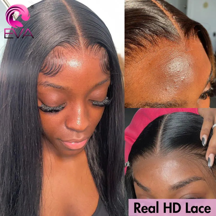 

Eva Straight Human Hair HD Lace Frontal Wig 13x6 Glueless Wig 5x5 HD Lace Closure Wig Ready To Wear Transparent HD Lace Wigs