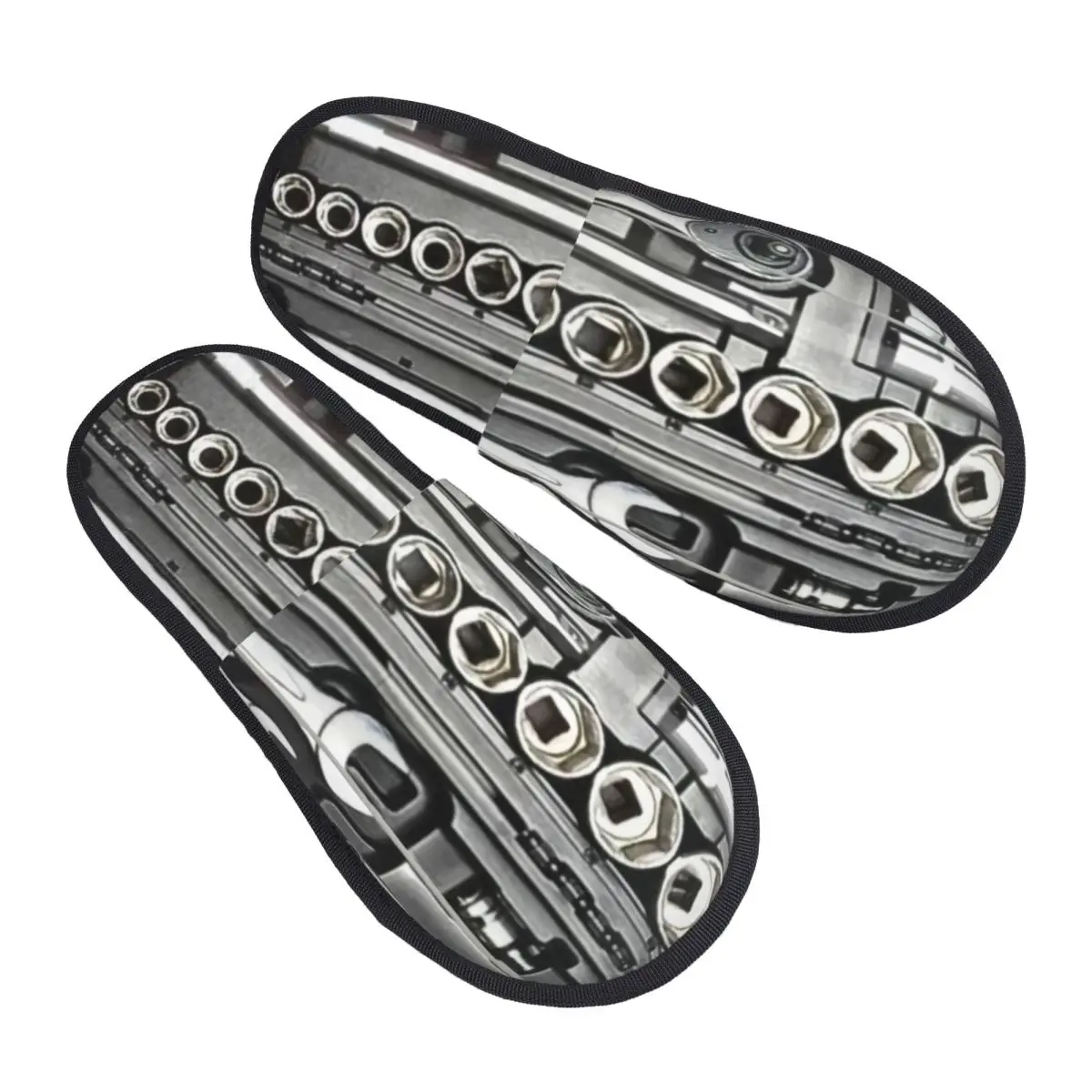 

Custom Mechanic Soft Memory Foam House Slippers Women Mechanics Large Toolbox Comfy Warm Anti-Skid Slipper