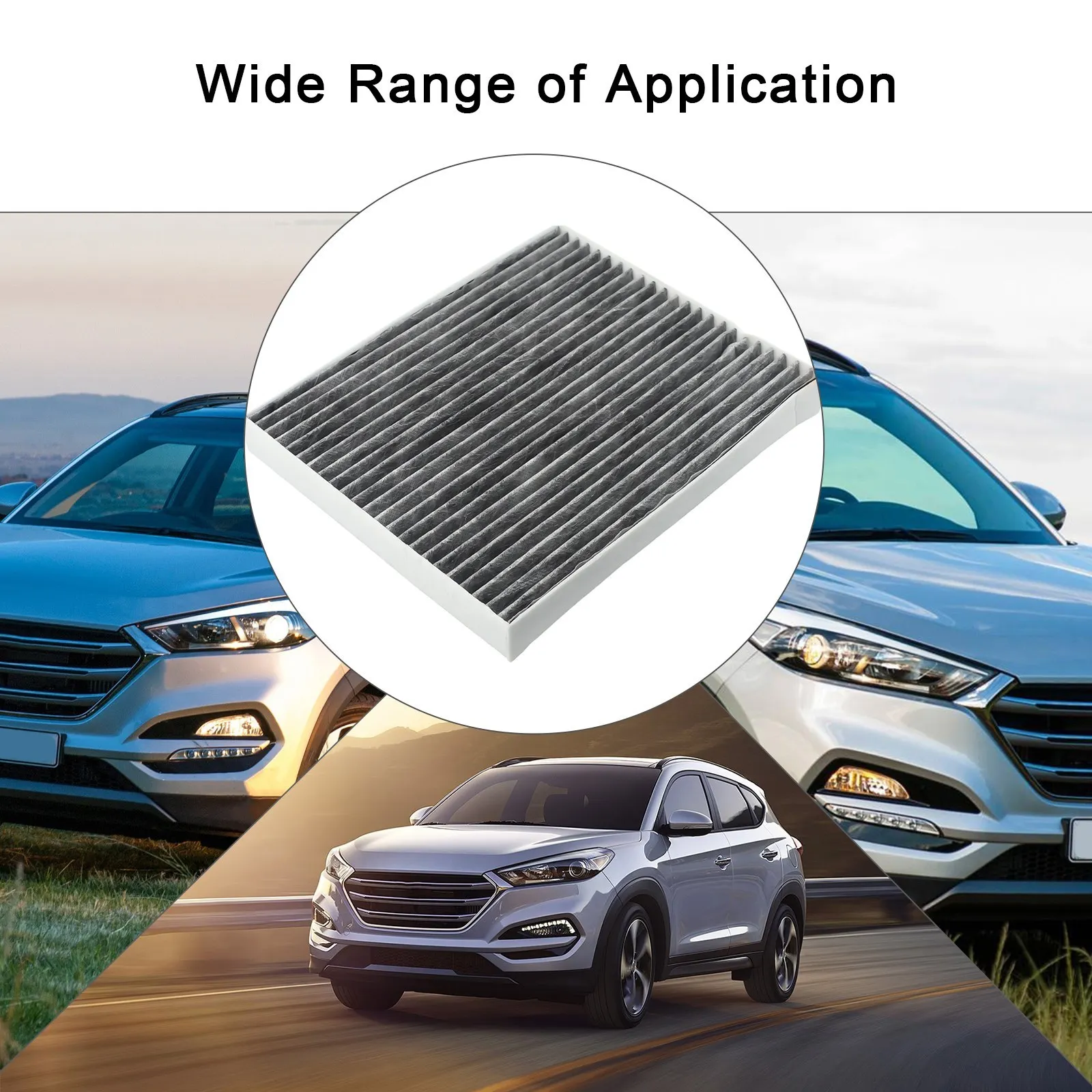For Cabin Air Filter Car Accessories 195 238 21MM 97133-F2000 For Hyundai Replacement Cabin Air Filter Truck Car