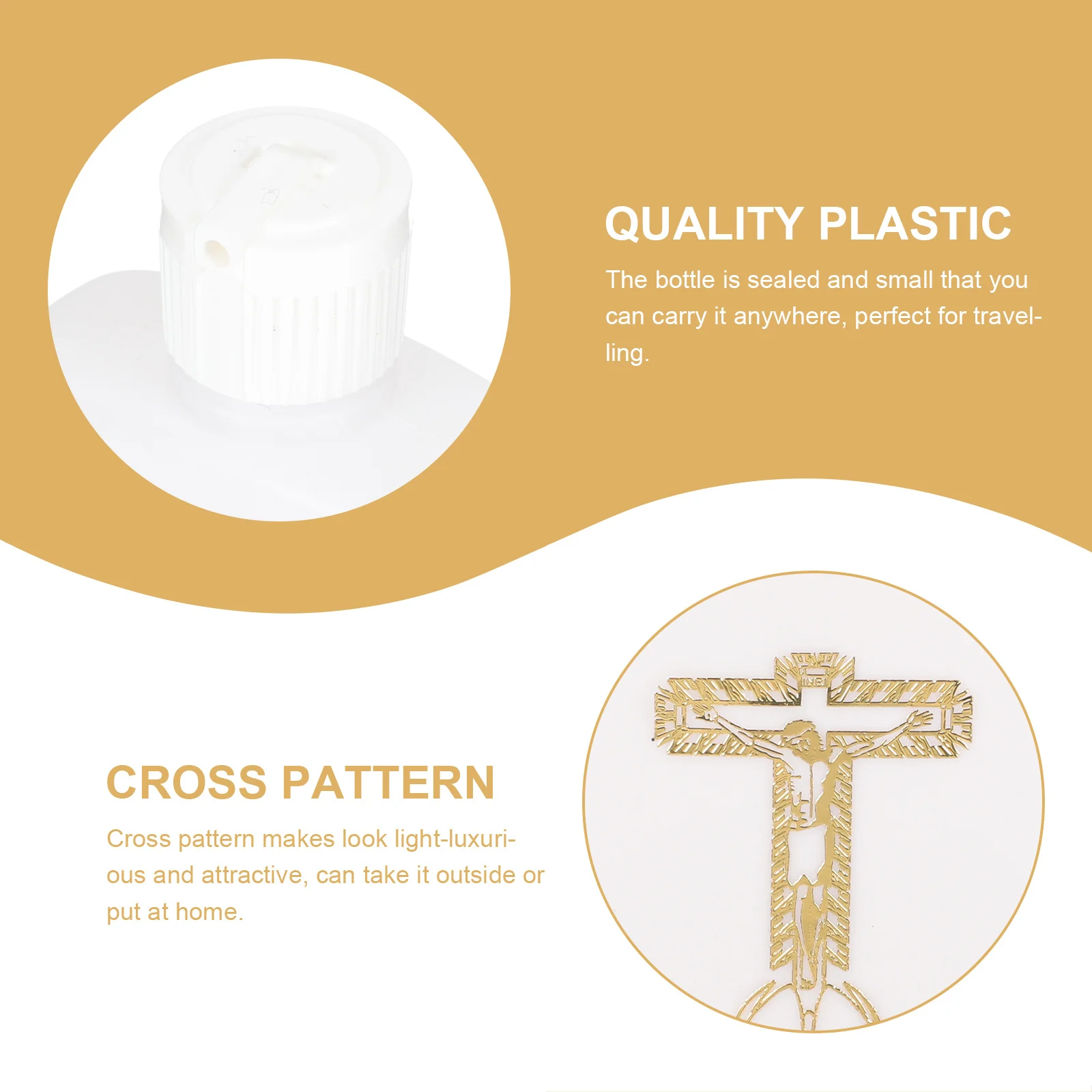 

1pcs 100Ml Holy Water Bottle Catholic Christian Empty Blessing Container Portable Small Flask For Travel Church Decoration