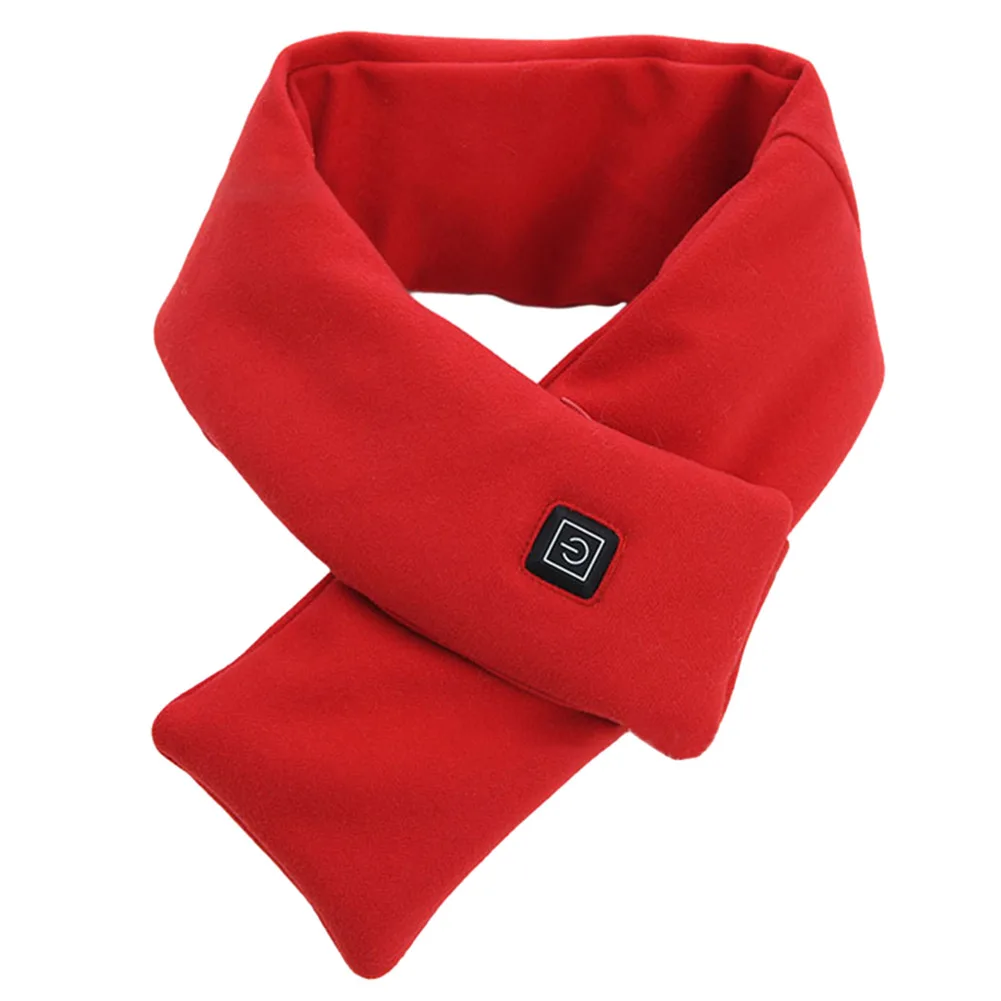 Warm Heated Scarf USB Charging Electric Heating Scarf Cold-Proof Electric Heated Scarf Washable for Climbing Hiking Cycling