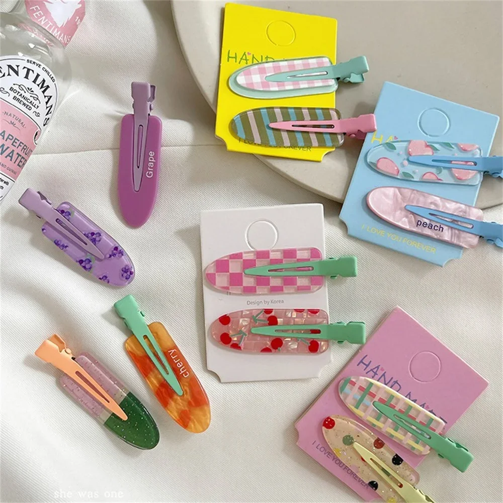 Horquilla sin costuras de dopamina para niños, horquilla de Color caramelo dulce, horquilla lateral de princesa linda, Serie de jugos, accesorios para el cabello, venta al por mayor