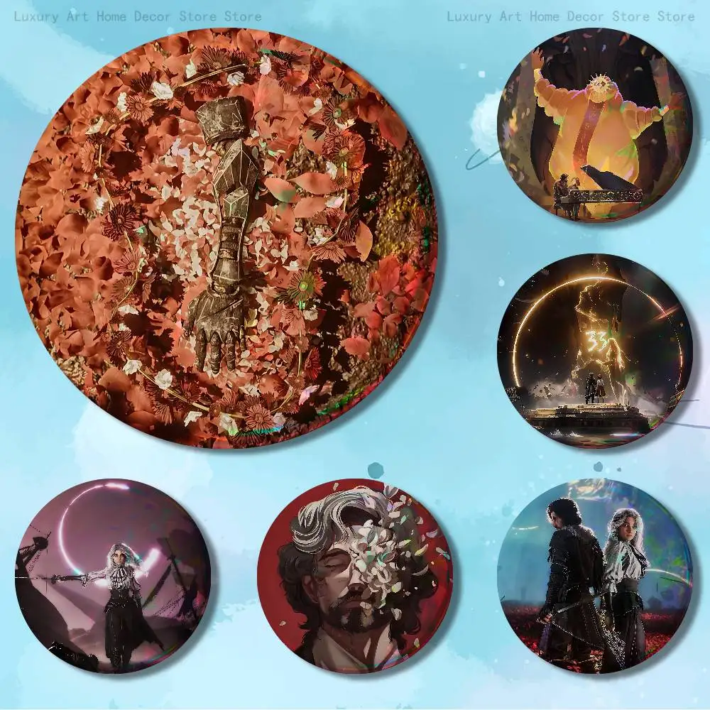C-Clair Obscur E-Expeditions-S 33 Enamel Pin Tinplate Round Brooch Cosplay Nijigen Otaku Culture Badges 58mm 44mm 32mm 75mm 25mm