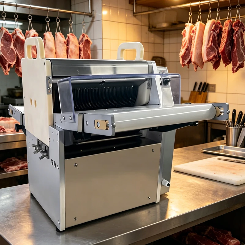 Commercial Vegetable & Meat Cutter 500Kg/H High Capacity Adjustable 4-20mm Cutting Machine for Kitchen/Restaurant