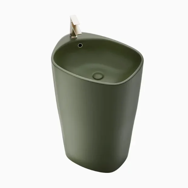 cx bathroom floor-to-ceiling integrated washbasin wash basin small apartment balcony ceramic pillar basin