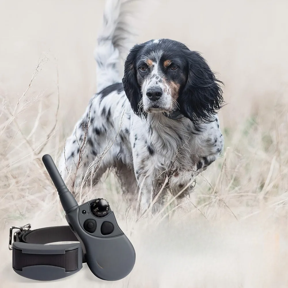 Dog Training Collar, Field Trainer 425 Dog Collar, 500 Yard Range Rechargeable Remote Trainers with Static Vibrate, Dog Training