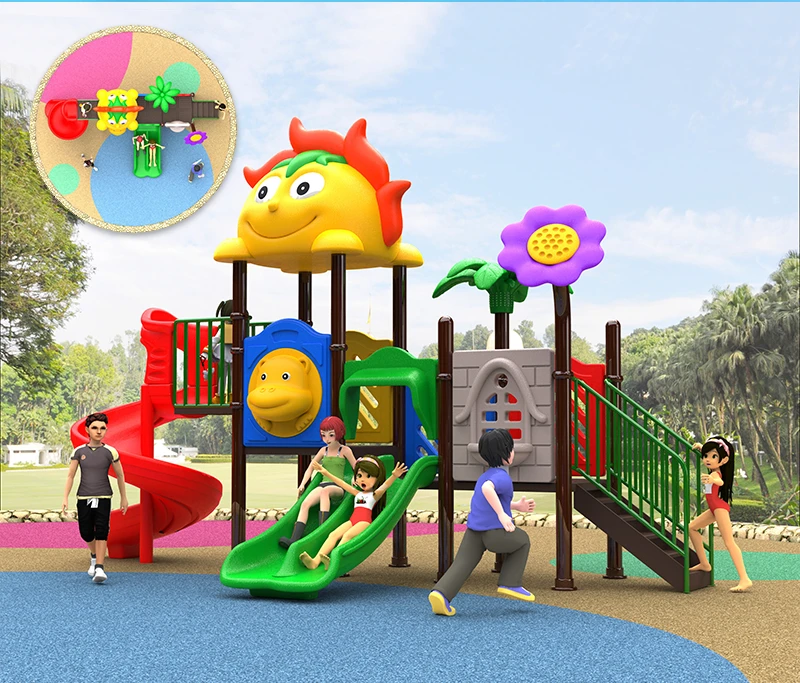 Multi-Color Plastic Slides Sliding Toys For Kids Children's Park Modern Playground Outdoor Park Equipment