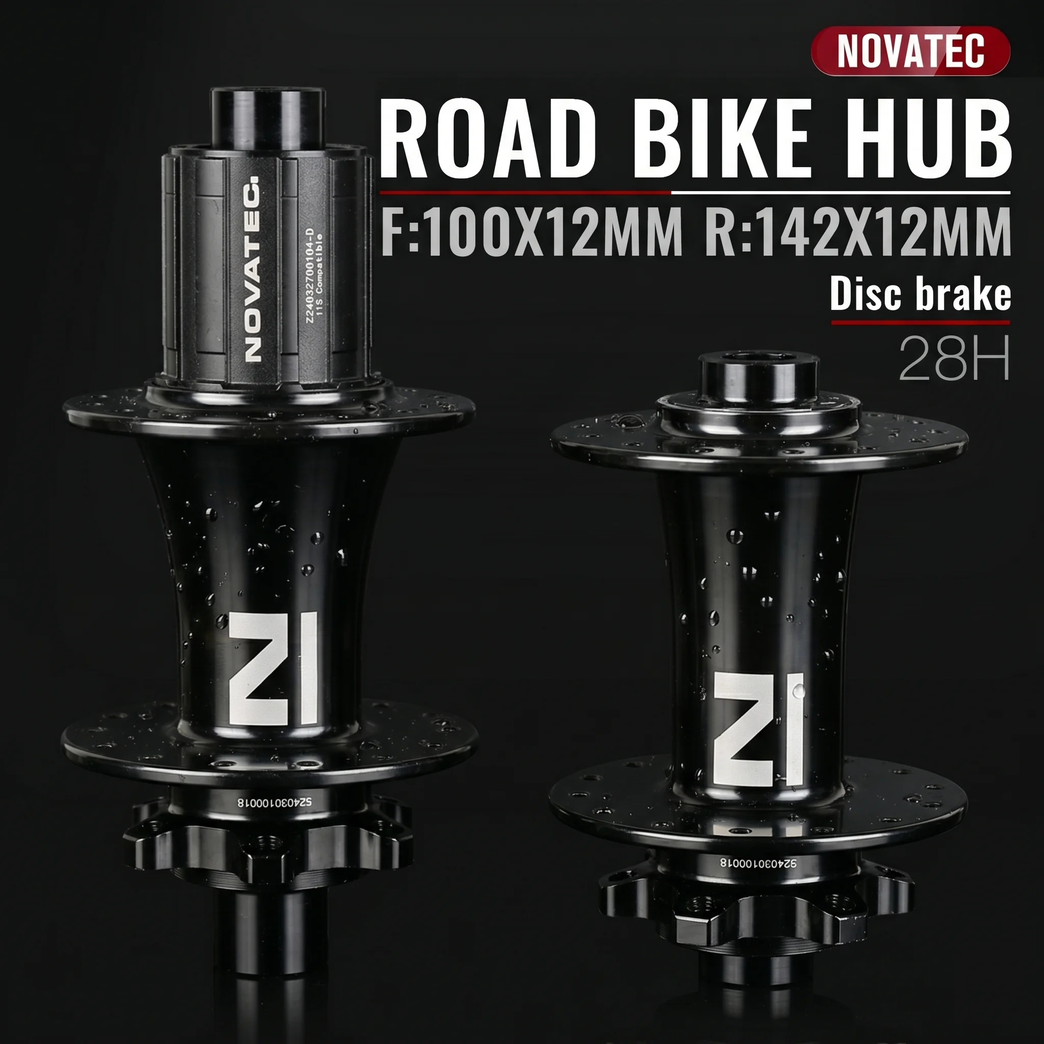 NOVATEC D981SB-12 D982SB-12 100 x12MM 142x12MM 28 löcher Vorne und Hinten Rennrad Disc Bremse lager Fahrrad Hub Für HG 8 9 10 11S – Detail 3