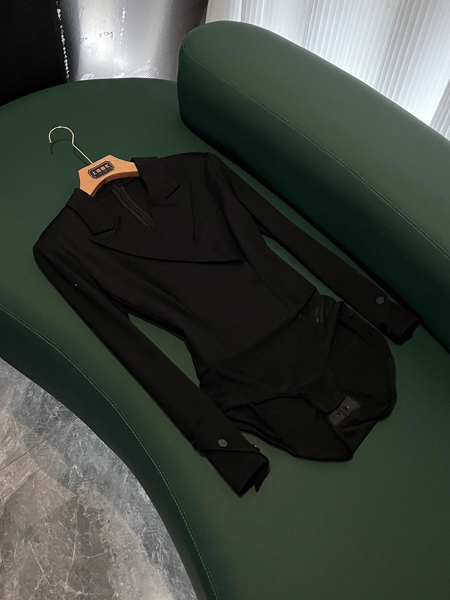 

Ele Bla Slim Fit Suit Onesie Women's Long Sve Double Breasted Profional Clothing Casual Daily Wear Z922