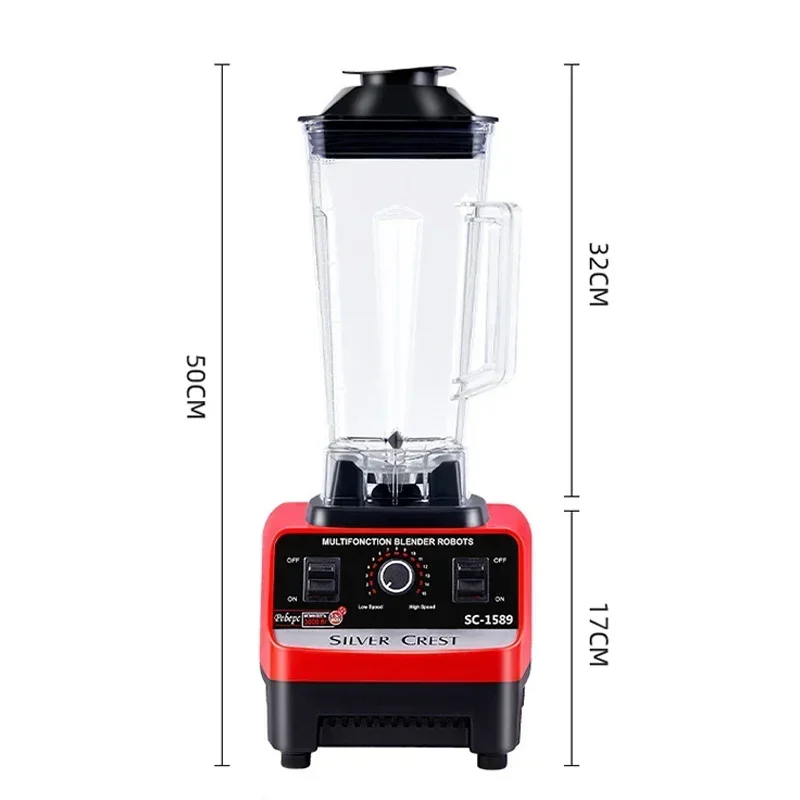 2000W Heavy Duty Commercial Grade Blender Mixer Juicer Fruit Food Processor Ice Smoothies Blender Juice Crusher EU/UK Plug