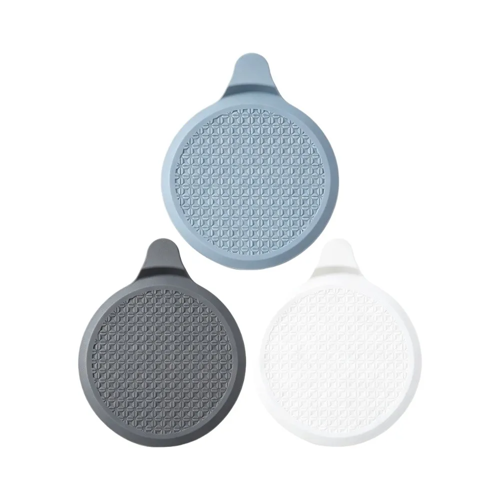 Set of 3 Reusable Silicone Drain Stoppers for Bathroom Sink and Shower with Suction Seal and Smell Blocking Design