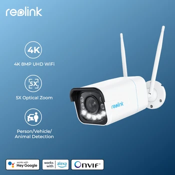 Reolink 8MP WiFi güvenlik kamerası 5X optik Zoom AI insan algılama 2.4/5GHz renk gece görüş IP67 su geçirmez açık kam 811WA