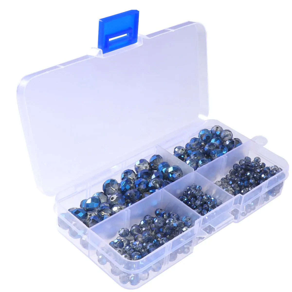 

710 шт. искусственные хрустальные бусины с плоским покрытием, свободные бусины для изготовления ювелирных изделий, поделки своими руками, занавески, двери, окна, украшения, синие