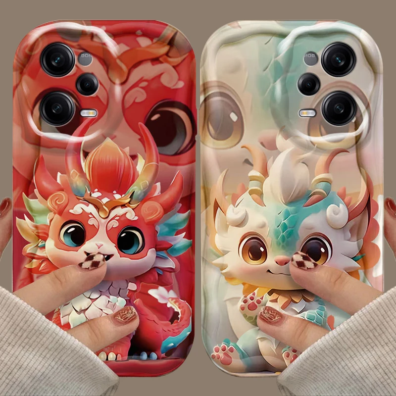 Cartoon Dragon Long For Xiaomi Redmi 12 12C 12R 11A 13C 10 10C 10X 9 Power 9A 9C 9T 8 K70E K70 K60 K50 Pro Soft Silicone Case