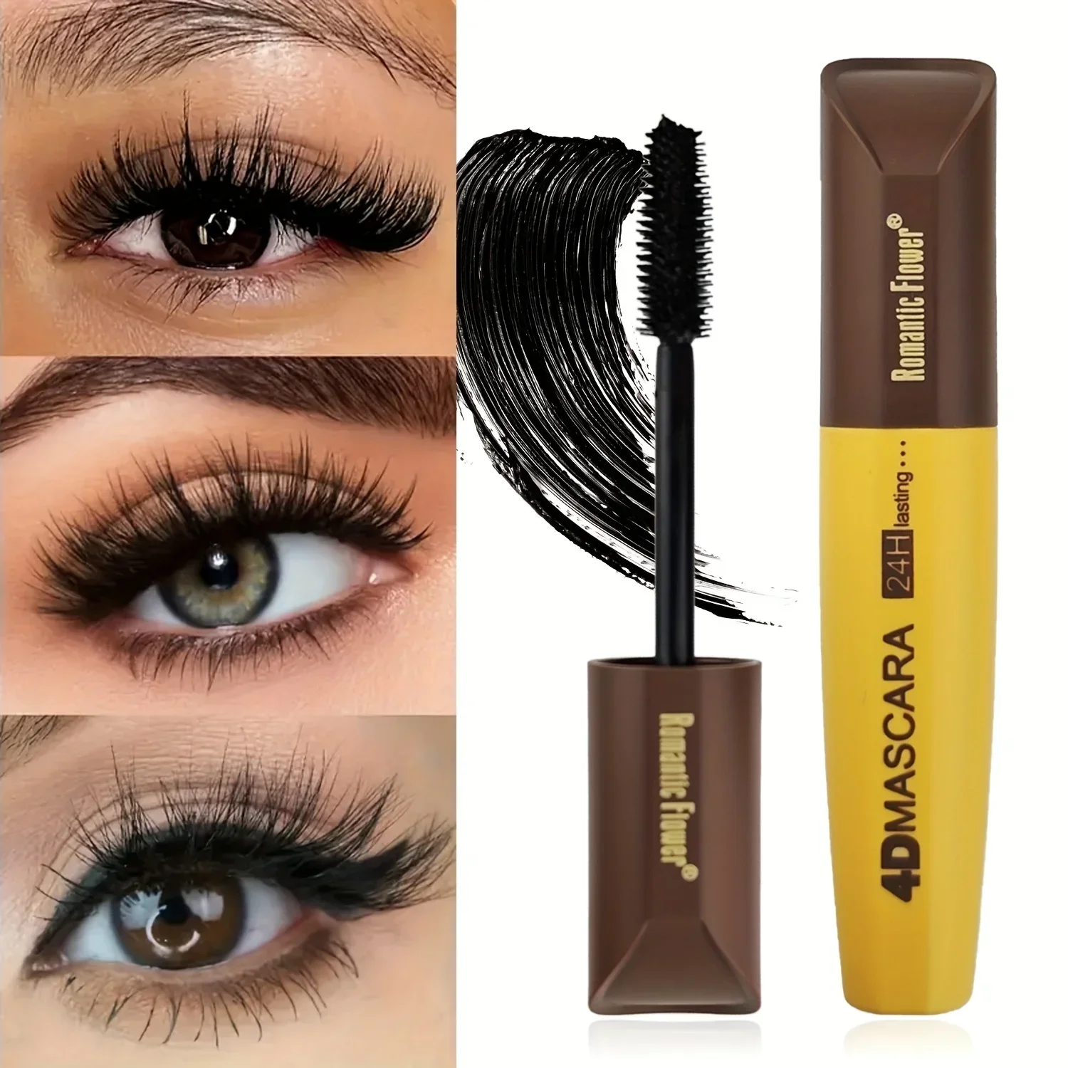 2PCS mascara's, verdikking, verlenging, krullen en volumegevende wimpers, langdurige, waterdichte, vergrendelende make-up, verlengend