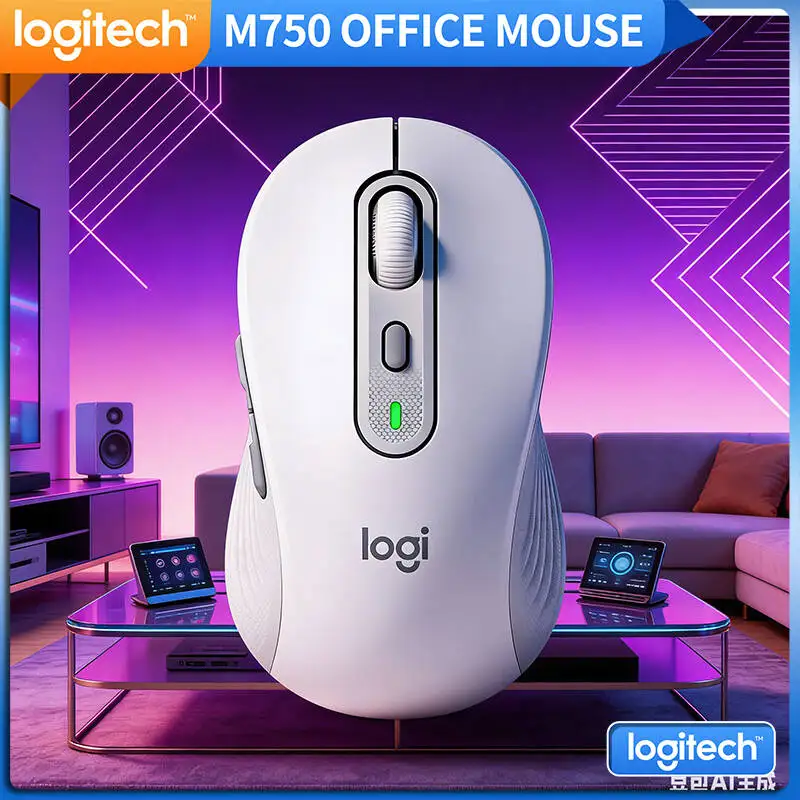 

Беспроводная офисная мышь Logitech M750 Bluetooth — 4000 DPI, SmartWheel, переключение между 3 устройствами, 20 месяцев автономной работы, идеальна для путешествий