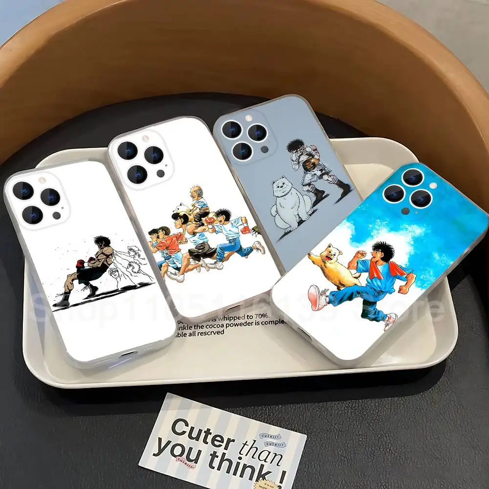 H-Hajime no I-Ippo Funda de teléfono para iPhone 17,16,15,14,13,12,11 Pro,Max,Plus,X,XS,XR,SE4,E Mini funda suave transparente