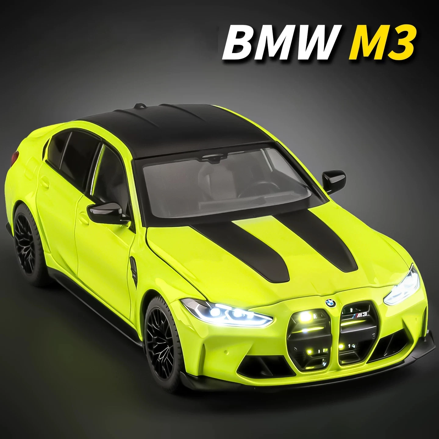 

Модель автомобиля BMW M3 в масштабе 1:24, литая под давлением, имитация спортивного автомобиля, детская игрушка, коллекционная модель для мальчиков, украшение, подарок
