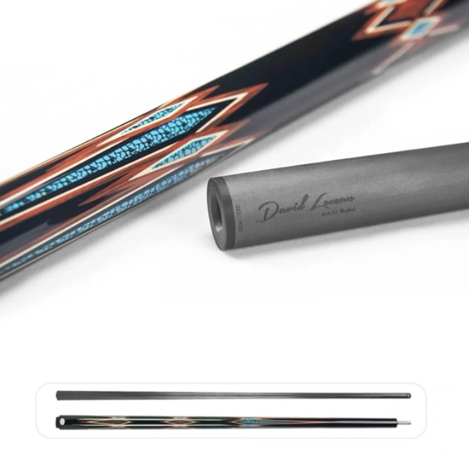 Carbon Fiber Pool Cue Stick148cm,3/8 * 8-Pin Joint and 11.5mm/12.5mm Pen Tip，Black Bakelite Ferrule