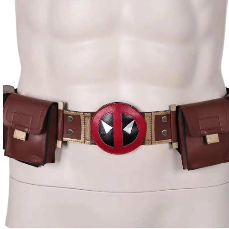 Hot Sell New Deadpool Belt  Accessories Superhero Adult Halloween Fancy Dress Dead Pool Costume Bag Party Cosplay Show Props