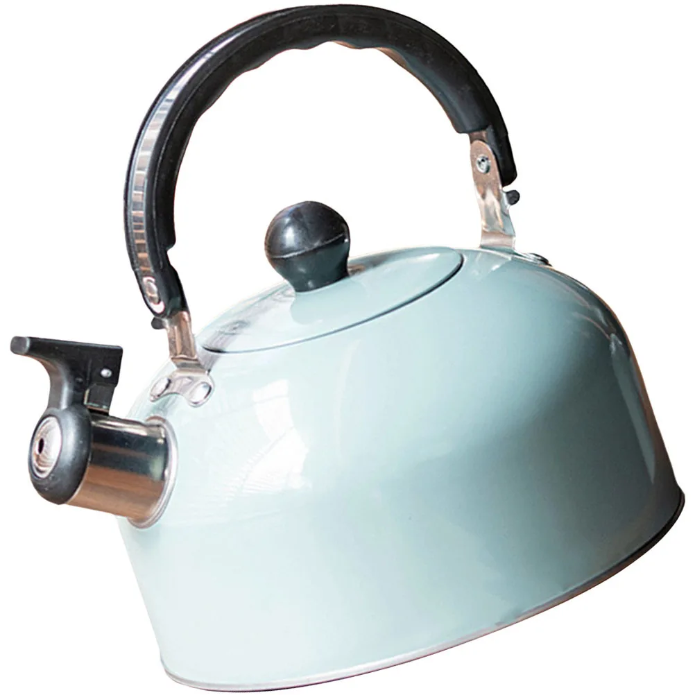 

Whistling Kettle Stainless Steel Flat Base Household Water Kettle Portable Lightweight Easy Clean Safe Reliable Kitchen