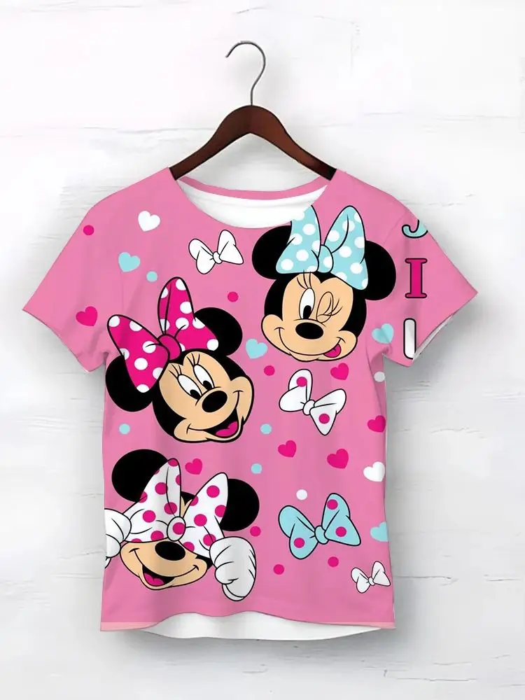 

2025 летние повседневные топы Disney с короткими рукавами и Микки Моеью, детские свободные футболки с круглым вырезом для мальчиков, футболки с 3D принтом для мальчиков